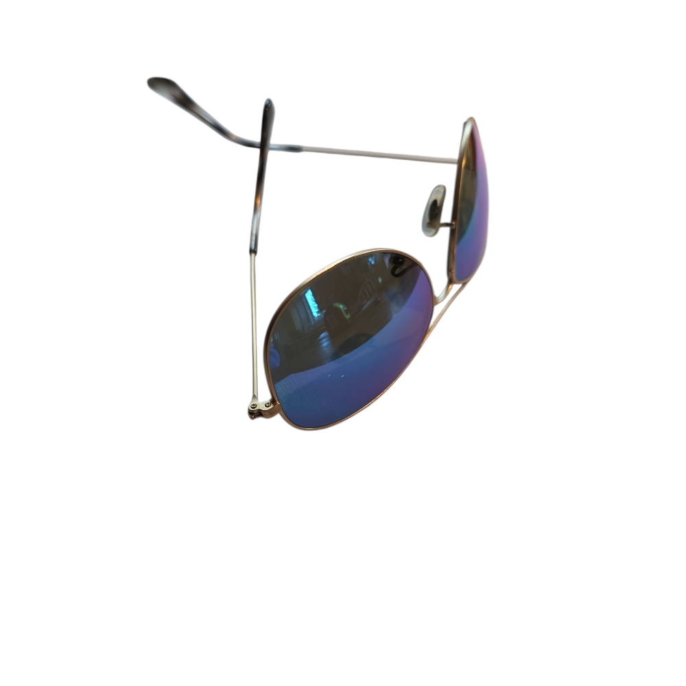 Ray-Ban Aviator Gold Frame Mirrored Blue Sunglasses